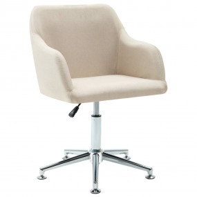 Office Chair Cream Polyester, Plywood, Steel Height Adj...