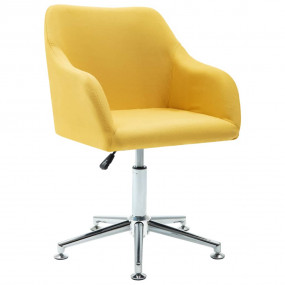 Office Chair Yellow Polyester, Plywood, Steel Adjustabl...