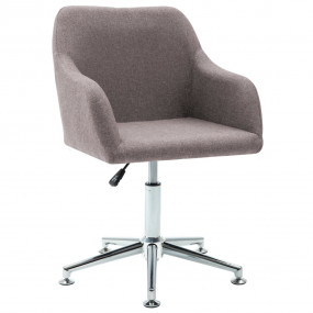 Office Chair Taupe Polyester Standard Adjustable Office...