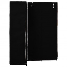 Wardrobe Black Iron Corner Wardrobe Rectangular Modern