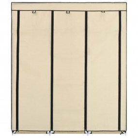 Wardrobe Cream Non-woven fabric Collapsible Wardrobe