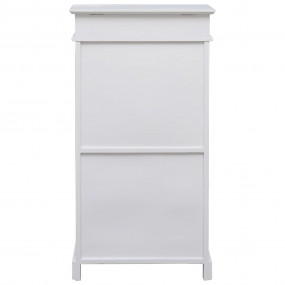 Shoe Cabinet White Paulownia Wood 19.7 x 11.0 x 38.6 in
