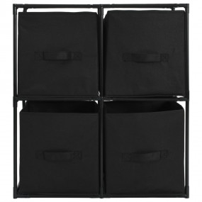 Storage Cabinet Black Steel frame and polyester fabric ...