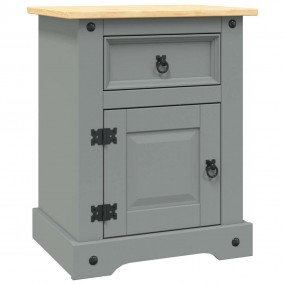 Bedside Cabinet Grey body and brown top