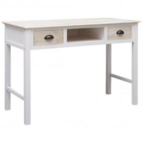 Console Table Natural Color and White Poplar Wood and P...