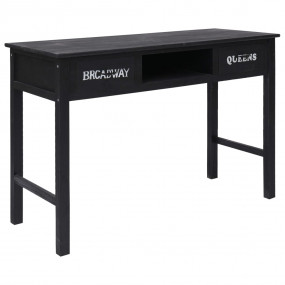 Console Table Black and White Poplar wood and Paulownia...