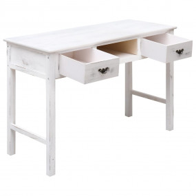 Console Table Antique white Poplar wood and Paulownia w...