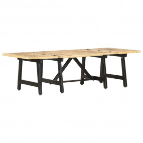Coffee Table Brown, Black Solid mango wood, Iron Large ...