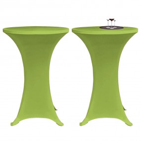 Table Cover Set of 4 Apple Green 90% Polyester, 10% Ela...