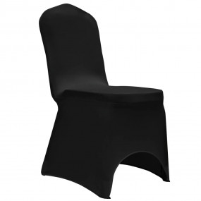 Chair Cover Set of 12 Black 90% Polyester, 10% Elastane...
