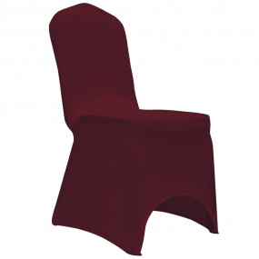 Chair Cover Set of 12 Burgundy Polyester 90%, Spandex 1...
