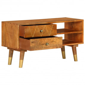 TV Cabinet Brown with golden streaks Solid mango wood