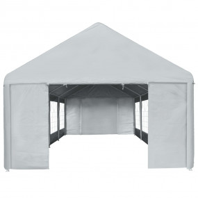 Party Tent Grey Polyethylene, Steel 13.1 x 26.2 ft
