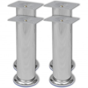 Sofa Leg Set of 8 Chrome Iron 8 pieces Sofa Legs Round