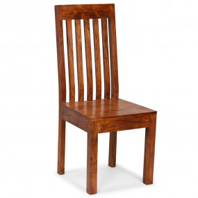 Dining Chair Set of 4 Brown Solid acacia wood Standard ...