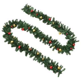 Christmas Garland Set of 4 Green PVC Extra Long