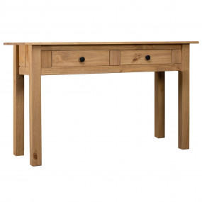 Console Table Natural wood color Solid pine wood Compac...