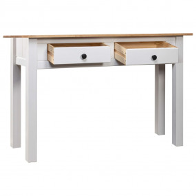 Console Table White and natural wood Solid pine wood On...