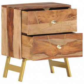 Bedside Cabinet Natural Sheesham Solid Sheesham wood
