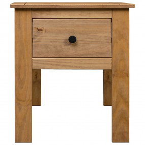 Bedside Cabinet Natural Solid pine wood 18.1x15.7x22.4 ...