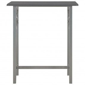 Bar Set Anthracite and Grey Wood and Steel Medium Footr...