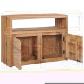 Sideboard Natural wood color Solid teak wood 31.5 x 11....