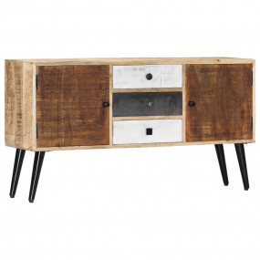 Sideboard Natural wood with brown and black tones Solid...