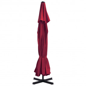 Garden Parasol Red Aluminum, Steel, Plastic Large