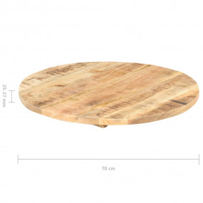 Tabletop Solid mango wood 27.6 in round Durable Tableto...