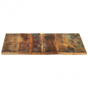 Table Top Multicolor Solid reclaimed wood 23.6x23.6 in