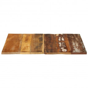 Table Top Mixed Wood Colors Solid Tropical Reclaimed Wo...