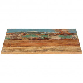 Table Top Multicolor Solid Reclaimed Wood 23.6 x 27.6 i...