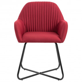 Dining Chair Set of 4 Wine Red