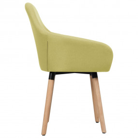 Dining Chair Set of 2 Green Polyester Standard Ergonomi...