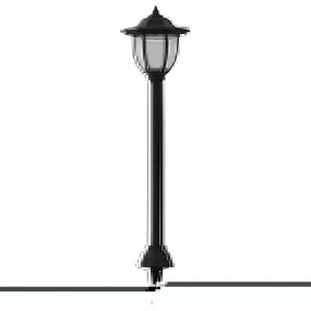 Solar Lamp Set of 6 Black Polypropylene Standard Solar