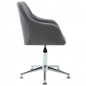 Dining Chair Light Grey Polyester, Plywood, Steel Adjus...