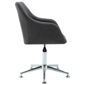 Dining Chair Dark Grey Fabric Standard Height-Adjustabl...