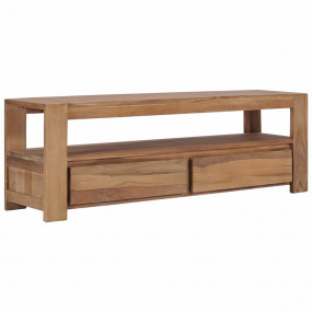 TV Cabinet Natural Teak Solid Teak Wood 47.2 x 11.8 x 1...