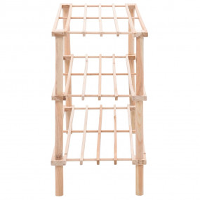 Shoe Rack Natural Wood Solid Fir Wood Compact Shoe Rack