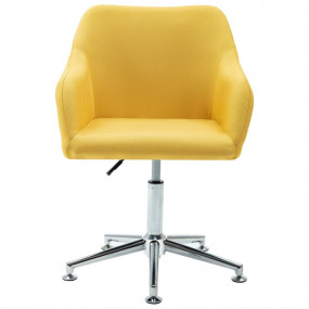 Dining Chair Yellow Fabric, Plywood, Steel Adjustable S...