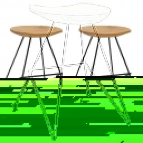 Stool Natural Solid Teak Wood Compact Sturdy Stool Roun...