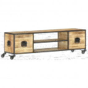 TV Cabinet Brown with Black Frame