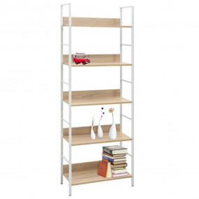 Shelf Cabinet Oak and white Engineered wood, steel