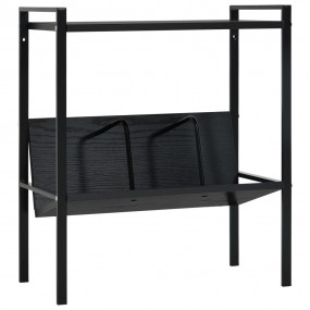 Book Shelf Black Engineered wood, steel Compact Book Sh...