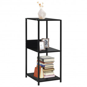 Book Shelf Black Engineered wood Small Bookshelf Rectan...