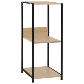 Book Shelf Black and oak Engineered wood Small Rectangu...