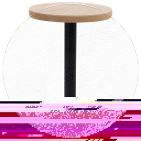 Bistro Table Light brown and black MDF, Steel Small Dur...