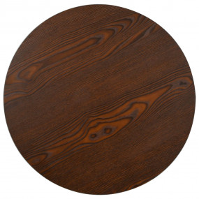 Bistro Table Dark Brown, Black MDF, Steel Compact Round...