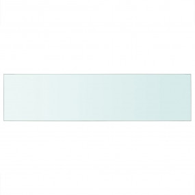 Glass Panel Set of 2 Clear Toughened Glass 39.4 x 9.8 i...