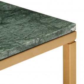 Coffee Table Green Real Stone with Marble Finish Small ...